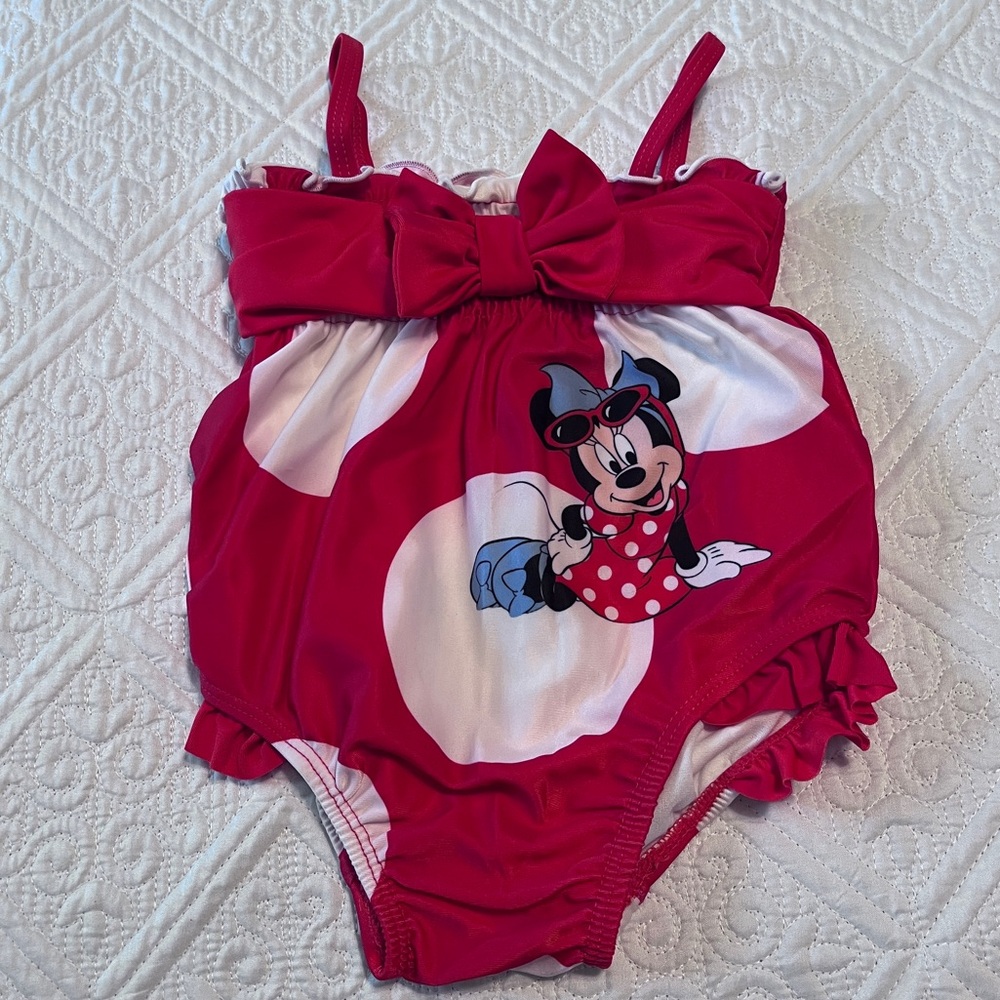 Disney Baby Minnie Mouse Swimsuit – Size: 
6–9 Months